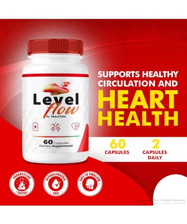 Level Flow Pills Daily Support Formula with a Clean Potent Blend to Help Maintain Balanced Levels Natural Flow & Healthy Circulation | LevelFlow Easy-to-Swallow Capsules (60 Capsules) - Buy Online on GoSupps.com