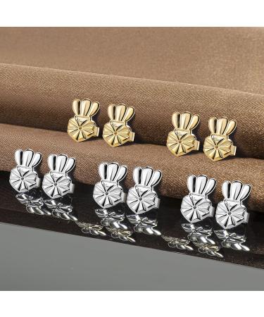 Earring Backs for Droopy Ears & Heavy Earrings - 10 Pcs/5 Pairs, Upgraded Support Backs, Hypoallergenic Lifters (Silver + Gold) - Buy Online on GoSupps.com
