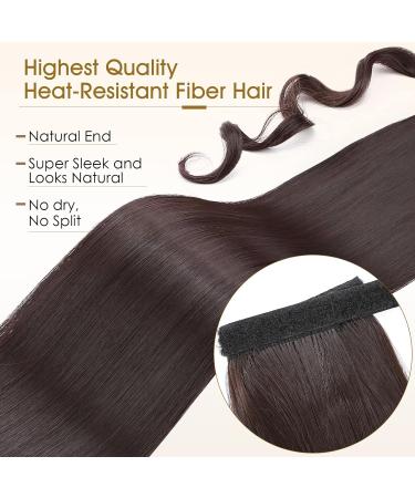 Benehair Ponytail Extension 32 Inches Long Wrap Around Ponytail Hair Extension Straight Synthetic Clip in Hairpiece for Women Medium Brown Medium Brown 32 Inches - Buy Online on GoSupps.com