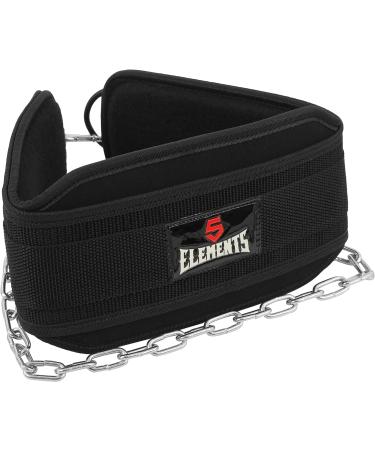 5 Elements Fitness Dip Belt with Chain - Ultimate Dipping & Pull Up Belt for Men & Women | CrossFit Weightlifting & Bodybuilding Training Gear - Buy Online on GoSupps.com