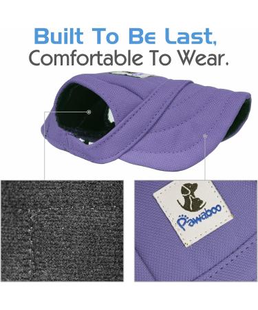 Pawaboo Dog Baseball Cap - Adjustable Sun Protection Hat with Ear Holes for Puppies - Small Purple - Buy Online on GoSupps.com