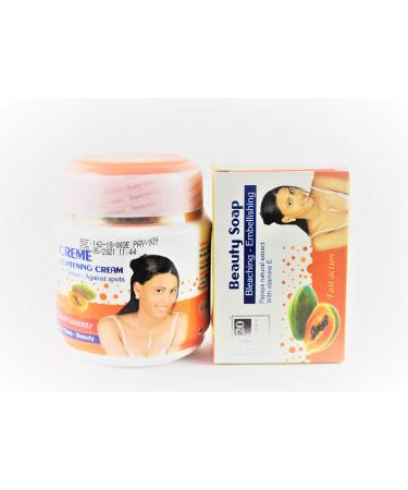 H20 JOURS PAPAYA LIGHTENING BODY CREAM300g AND SOAP250g FAST ACTION