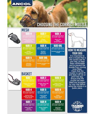 Ancol Plastic Dog Muzzle - Natural Fit for Comfort & Safety | International Shipping Available - Buy Online on GoSupps.com