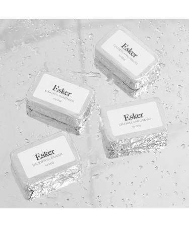 Esker Aromatic Shower Steamer Set | Vegan & Cruelty-Free Clean Beauty | Calendula Palo Santo + Eucalyptus Lavender Steamers with Marble Holder - Buy Online on GoSupps.com