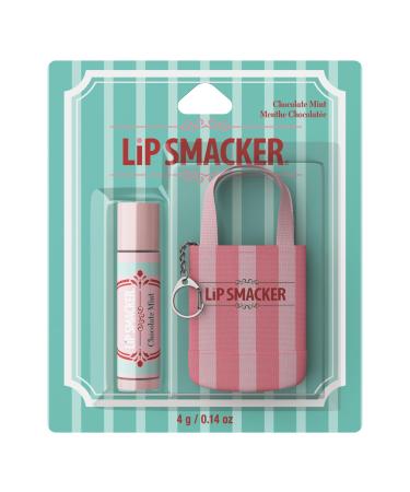 Lip Smacker Holiday Getaway Lip Balm + Mini Tote Keychain Moisturizing Lip Care Fun Collectible Gift & Stocking Stuffer - Chocolate Mint Flavor 1 Count (Pack of 1)