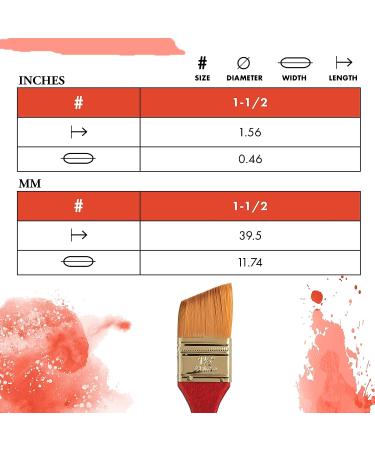 Princeton Heritage 4050 Synthetic Sable Watercolor Brush 1-1/2 Inch Angle Flat Wash - Buy Online on GoSupps.com