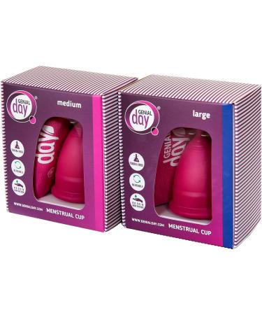 Genial Day Menstrual Cup - Medium Size | Eco-Friendly & Comfortable | 1 Count | Shop Internationally - Buy Online on GoSupps.com