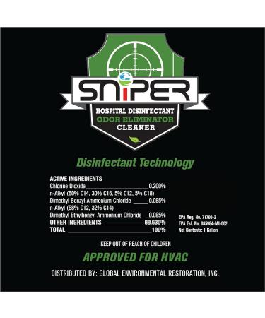 SNiPER Hospital Disinfectant & Odor Eliminator - All-Purpose Cleaner Spray 4 oz | International Shipping Available - Buy Online on GoSupps.com
