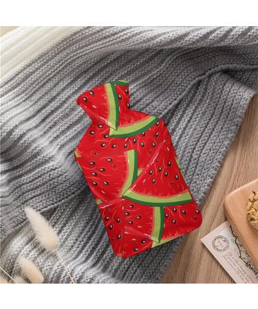 Watermelon Hot Water Bottle with Plush Cover | Hand Warmer for Adults & Children | 26.5x15.3cm | International Shipping Available - Buy Online on GoSupps.com