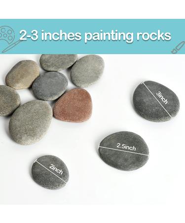 Simetufy 25 Pcs River Rocks for Painting - Flat & Smooth Painting Rocks - Hand Picked Natural Stones for Kids & Adults - Cheap Crafts Rocks - Buy Online on GoSupps.com