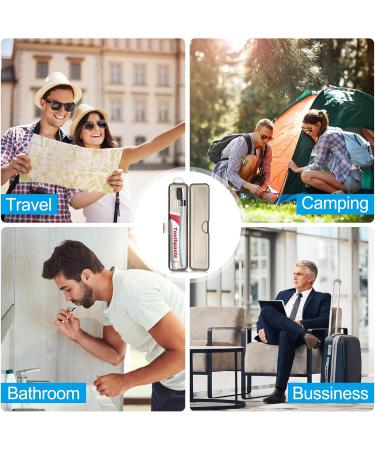 Toothbrush Travel Case Set - 4 Transparent Holders for Travel Camping & Home | Portable Plastic Covers - 7.87x1.85x1.18 inches - Buy Online on GoSupps.com