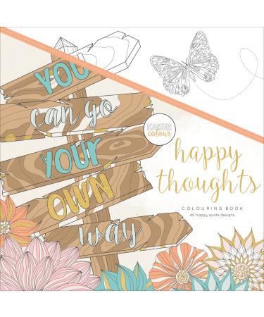 Kaisercraft Happy Thoughts Coloring Book 24.79 x 24.79 x 0.55000000000000004 cm Multi-colour