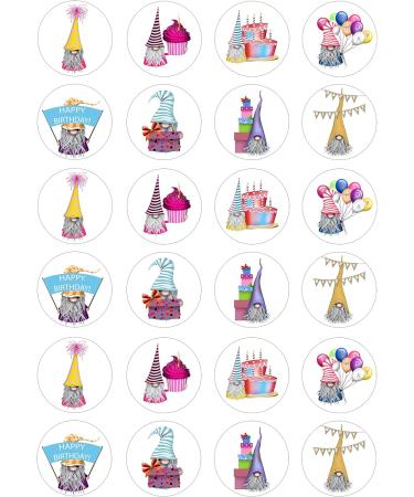 Birthday Gnomes edible PRE CUT style kids childrens party decorations Wafer Paper Cupcake Fairy Cake Toppers - Buy Online on GoSupps.com