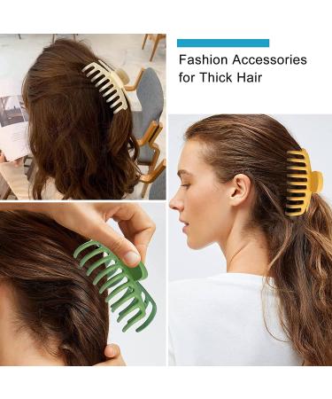 12pcs Big Hair Claw Clips - 4.3'' Nonslip Matte Large Hair Jaw Clips for Women and Girls - Strong Hold Banana Hair Clamps for Thick/Thin Hair - Buy Online on GoSupps.com