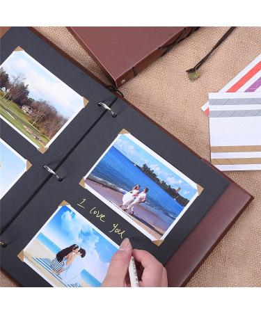 AIOR Photo Album Scrapbook  11 x 8.3 Inches 60 Black Pages Refillable Vintage Leather Scrapbook Album  DIY Memory Book  Couple Lover Anniversary Valentines Day Gifts for Him Her (Love) - Buy Online on GoSupps.com