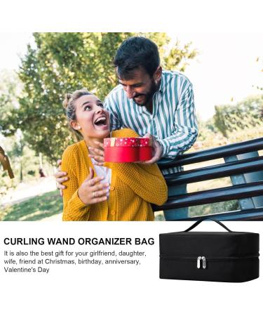 Hair Dryer Travel Bag | Thick Waterproof Blow Dryer Curling Wand Organizer Bag | Double Zippers Portable Hair Travel Bag Organizer for Travel Business Trips - Buy Online on GoSupps.com