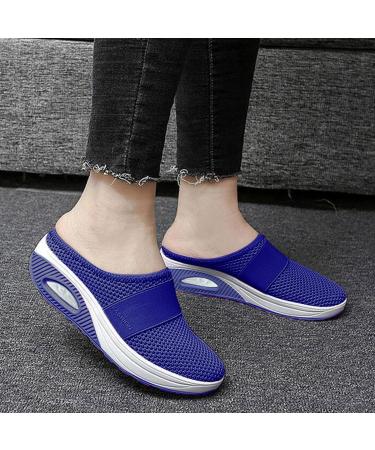 Shop Women's Elegant Work & Vocational Shoes - Leather Slippers Mules & Summer Sneakers in Silver & Blue - EU Sizes 35-42 - Buy Online on GoSupps.com