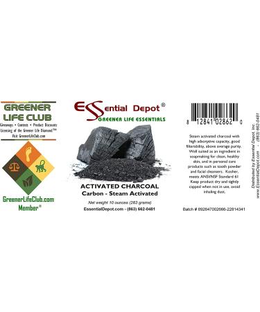 Essential Depot Activated Charcoal Powder 10 oz - Natural Detoxifying Agent - Buy Online on GoSupps.com