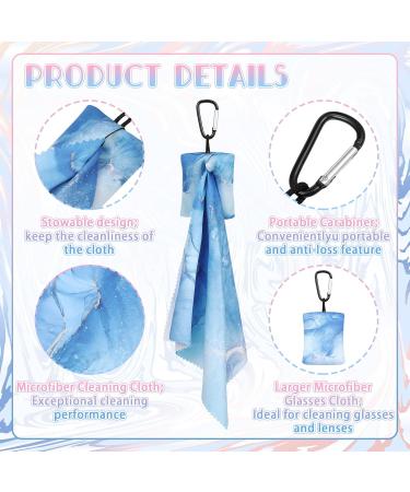 10 Pcs Cute Marble Microfiber Cleaning Cloths - Soft Glasses & Screen Cleaner with Pouch & Hanging Ring | Perfect for Eyeglasses Camera Lens & Cell Phones - 6x7 - Buy Online on GoSupps.com