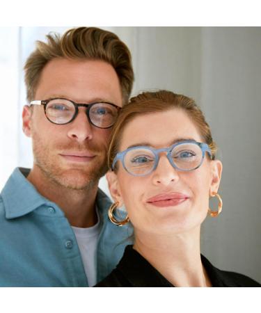 Buy OPULIZE Zen Reading Glasses 4 Pack | Stylish Round Frames | Scratch Resistant | Spring Hinges | Matte Black & Brown | +2.50 Strength | International Shipping - Buy Online on GoSupps.com