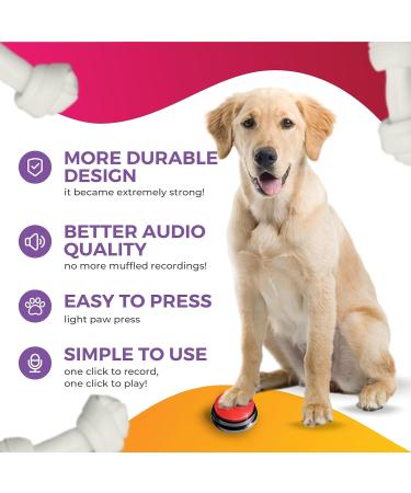 Dog Buttons for Communication and Training Pet Voice Recorder Device Dog Buttons Talk Training Pet Talking Training Answer Buzzer 30 Second Record & Playback Dog buttons for pet - Pack of 4 New Dog Buttons - 4Pcs - Buy Online on GoSupps.com