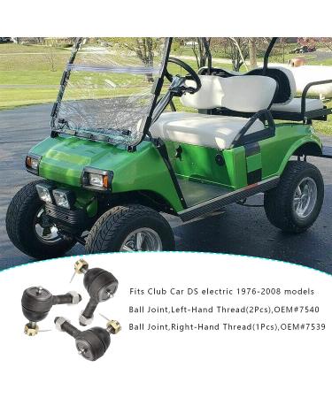 Club Car DS Golf Cart Ball Joint Kit Set of 3 Tie Rod Ends (1976-2008) | Includes Grease Fittings - Buy Online on GoSupps.com