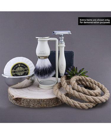 Premium Safety Razor Set for Men - Complete Shaving Kit with Brush Soap Stainless Steel Bowl & Stand - Buy Online on GoSupps.com