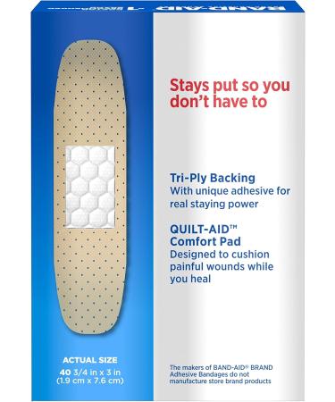 Band-Aid Brand Tru-Stay Sheer Strips - Adhesive Bandages for First Aid & Wound Care (40 ct) - International Shipping Available - Buy Online on GoSupps.com