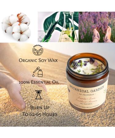 Aromatherapy Organic Lavender Candle - 100% Pure Essential Oil | Natural Soy Wax | Long Lasting Relaxation | Perfect Gift | Home Decor - 9Oz Rosemary Sandalwood Lemon - Buy Online on GoSupps.com