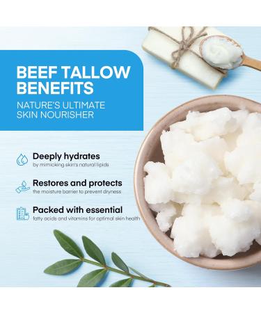 Copper Peptides GHK-Cu Beef Tallow for Skin: Blue Balm with Methylene Blue Manuka Honey & Vitamin E Natural Face and Body Moisturizer for Mature Dry & Sensitive Skin 2oz 2 Fl Oz (Pack of 1) - Buy Online on GoSupps.com