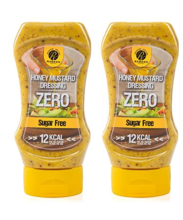 Rabeko Zero Sauce - Honey Mustard 2 x 350 ml Sugar Free and Low Fat - Healthy Low Carb and Calorie Products for Salads Fri