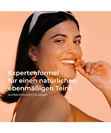 Yuicy Golden Tan Glow Beta-Carotene Gummy Bears | High-Dose Skin Vitamins for Long-Lasting Tan & Healthy Skin | Vegan | 180 Soft Gums - Triple Pack | Made in Germany - Buy Online on GoSupps.com