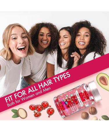 Buy Hair Serum for Frizzy & Dry Hair - Argan Avocado & Moroccan Oil Treatment - Vitamin-Packed Hair Oil Capsules (40 Caps) for Damaged Hair - Buy Online on GoSupps.com