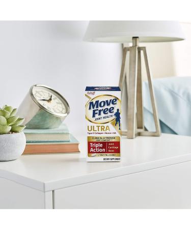 Move Free Ultra Triple Action Joint Support Supplement - 30 Tablets | Type II Collagen, Boron & Hyaluronic Acid | Supports Joint Comfort, Cartilage & Bones | 1 Tiny Pill Per Day - Buy Online on GoSupps.com