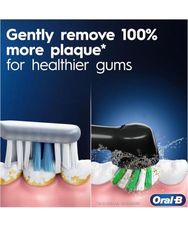 Oral-B Pro 3 Electric Toothbrush Gift Set - Cross Action Head & Mondrian Travel Case - 3 Modes for Teeth Whitening - 2 Pin UK Plug - Black Mondrian - Christmas Gifts for Women and Men - Buy Online on GoSupps.com