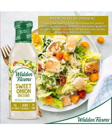 Walden Farms Sweet Onion Dressing â€“ Calorie-Free 12 fl oz | Guilt-Free Flavor! - Buy Online on GoSupps.com
