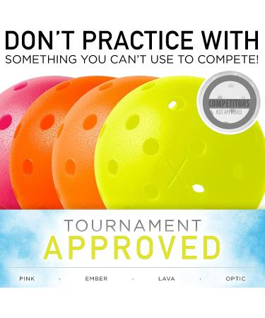 Franklin Sports X-40 Pickleball Balls - USAPA Approved - Official US Open Ball - Optic Yellow (12 Pack) - Buy Online on GoSupps.com