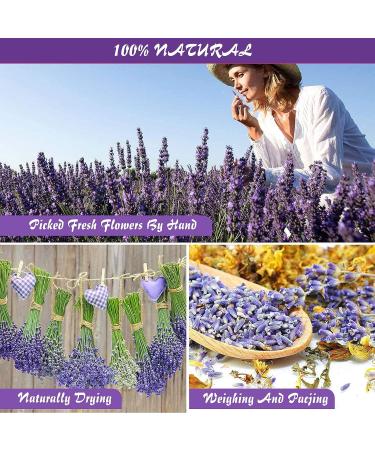 16 Bags 100% Natural Dried Flowers Herbs Kit for DIY Soap and Candle Making - Rose, Lavender, Jasmine, Rosebuds - 160g Total - Buy Online on GoSupps.com