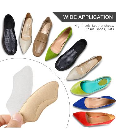 6 Pairs Comfowner Heel Cushion Pads for Comfort and Pain Relief - Heel Grips for Loose Shoes - Men and Women - Black+Beige - Buy Online on GoSupps.com