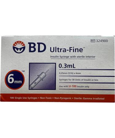 Buy BD Ultra-Fine Insulin Syringes 31G 3/10cc 6mm - 90/bx | Fast International Shipping - Buy Online on GoSupps.com