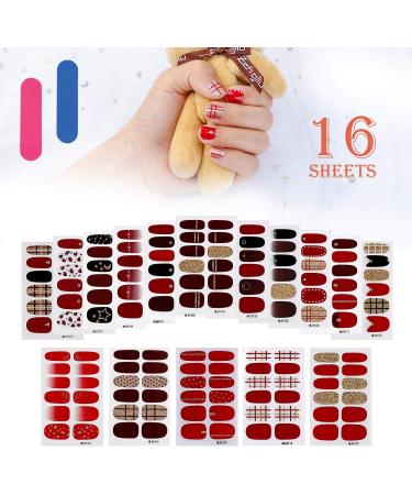 MWOOT 16 Sheet French Art Nail Stickers | DIY Self-Adhesive Nail Art Decals & Nail Files for Manicure Decoration - Buy Online on GoSupps.com