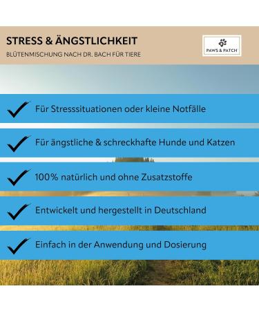 Paws & Patch Set: Dr. Bach Flower Mix for Stress & Anxiety in Dogs & Cats - 10g | Natural Relief for Fear & Stressful Situations - Buy Online on GoSupps.com