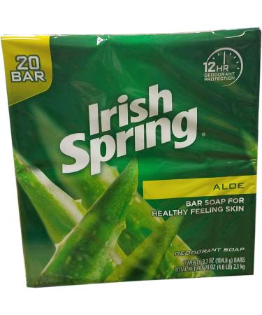 Irish Spring Aloe bar Soap (20/3.75 Oz Net Wt 74 Oz)  () (4342599982) Aloe Vera 20 Count (Pack of 1)