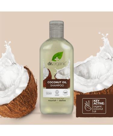 Dr Organic Virgin Coconut Oil Shampoo - 265ml | Natural, Vegan, Cruelty Free | Paraben & SLS Free, Hydrating Formula - Buy Online on GoSupps.com