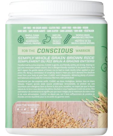 SUNWARRIOR Classic Vanilla Rice Protein 375g - Plant-Based | Non-GMO | Vegan - Buy Online on GoSupps.com