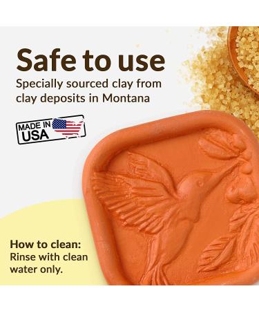 Terra Cotta Brown Sugar Saver - Food-Safe Preserver for Long-Term Softening of Brown Sugar, Perfect for Cookies, Dried Fruits, Marshmallows - Hummingbird Design by JBK Pottery - Buy Online on GoSupps.com