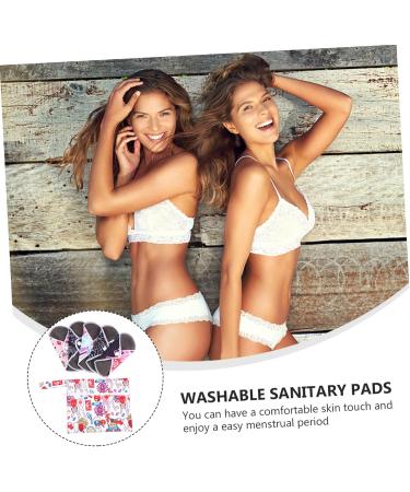 Lurrose Sanitary Napkins Set - Bamboo Washable Menstrual Pads | Eco-Friendly Incontinence Cloth - 1 Set - Buy Online on GoSupps.com