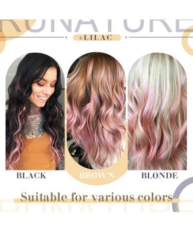 Buy Runature 55cm Pink Real Hair Tape Extensions - Remy Smooth Human Hair - 10pcs 25g #Pink Color - Buy Online on GoSupps.com
