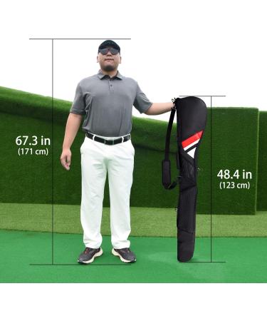 LZFAN Golf Club Bag Mini - Lightweight Driving Range Carrier for Men, Women, and Kids - A-Thickened Black - Buy Online on GoSupps.com