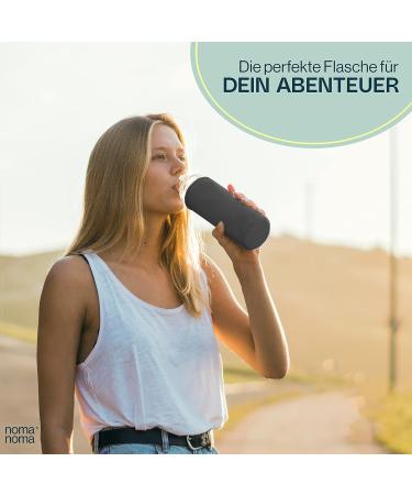 Buy Noma 1L Glass Bottle with Neoprene Cover - Durable Sports & Outdoor Water Bottle | Available in 500ml & 1000ml - Perfect for Office & School - Buy Online on GoSupps.com